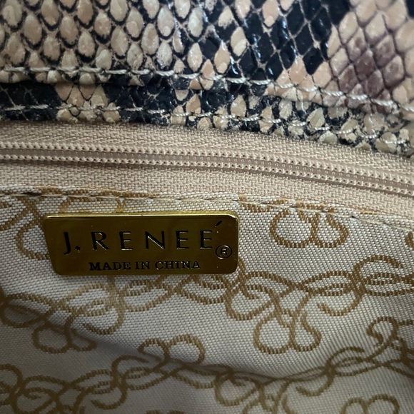 NWOT J. Renee Textured Animal Print Purse - Picture 3 of 5